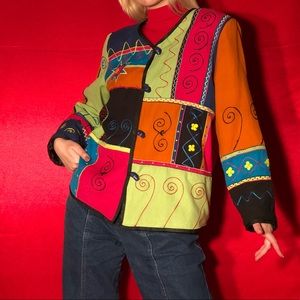 Colorblock jacket 🎾🌈🍬